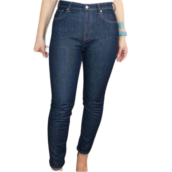 EVERLANE High-Rise Skinny Jean in Dark Wash Size 27 — washed never worn - Picture 5 of 10